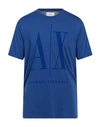 Armani Exchange Man T-shirt Blue Size L Cotton