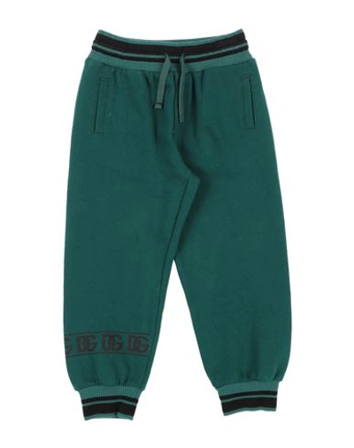 Dolce & Gabbana Babies'  Toddler Boy Pants Dark Green Size 5 Cotton, Elastane