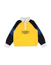 Dolce & Gabbana Toddler Boy Polo Shirt Yellow Size 4 Cotton, Polyamide In Yellow