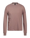 Diesel Man T-shirt Light Brown Size L Cotton In Beige