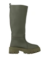 Kirò Woman Boot Military Green Size 8 Textile Fibers