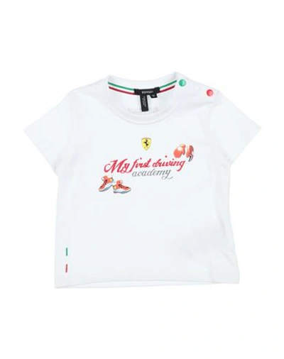 Ferrari Babies'  Newborn Boy T-shirt White Size 3 Cotton