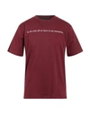 Throwback . Man T-shirt Burgundy Size S Cotton In Red