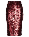 P.a.r.o.s.h P. A.r. O.s. H. Woman Midi Skirt Burgundy Size Xs Polyamide, Elastane, Pvc - Polyvinyl Chloride In Red