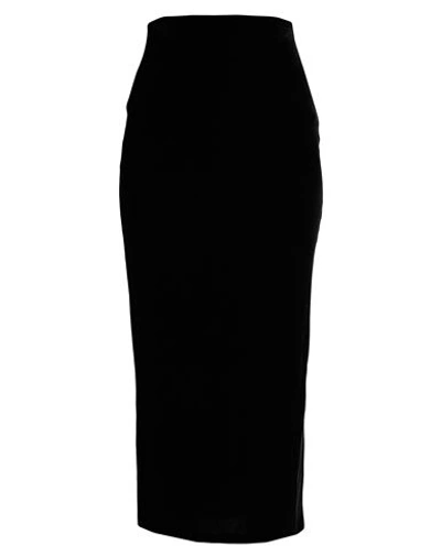 Emporio Armani Woman Maxi Skirt Black Size 6 Polyester, Elastane