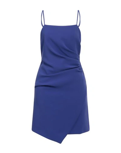 PINKO PINKO WOMAN MINI DRESS BLUE SIZE 6 POLYESTER, ELASTANE