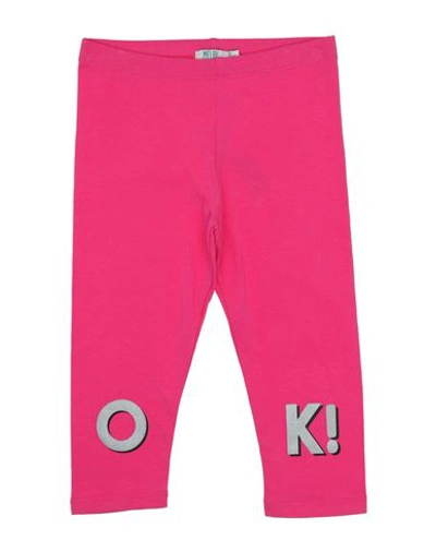 Melby Babies'  Toddler Girl Leggings Fuchsia Size 6 Cotton, Elastane In Pink