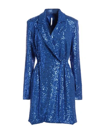 Imperial Woman Mini Dress Bright Blue Size Xs Polyester, Elastane