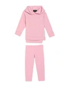 Emporio Armani Babies'  Toddler Girl Tracksuit Pink Size 4 Cotton, Polyester, Elastane