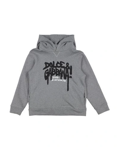 Dolce & Gabbana Babies'  Toddler Boy Sweatshirt Grey Size 5 Cotton, Elastane