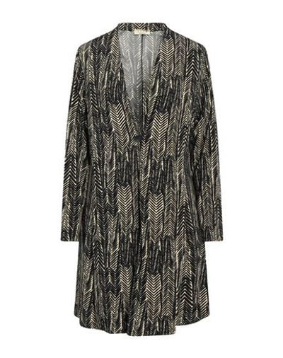 Siyu Woman Overcoat Black Size 8 Viscose, Elastane In Black