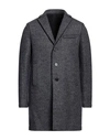 Harris Wharf London Man Coat Slate Blue Size 46 Virgin Wool