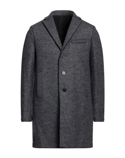 Harris Wharf London Man Coat Slate Blue Size 46 Virgin Wool