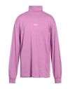 Msgm Man T-shirt Mauve Size Xl Cotton In Purple