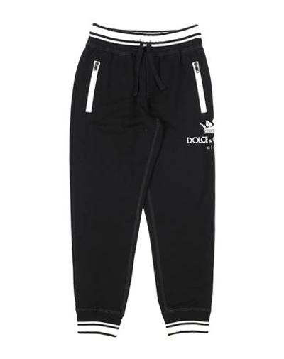 Dolce & Gabbana Babies'  Toddler Boy Pants Black Size 3 Cotton, Polyester, Elastane