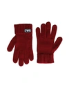 Emporio Armani Babies'  Toddler Boy Gloves Brick Red Size 7 Virgin Wool