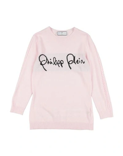 Philipp Plein Kids'  Toddler Girl Sweater Light Pink Size 6 Virgin Wool, Viscose, Polyamide, Cashmere, Meta