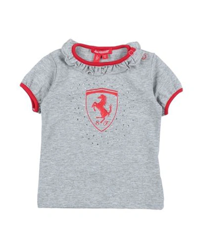 Scuderia Ferrari Babies' Ferrari Newborn Girl T-shirt Light Grey Size 3 Cotton, Elastane
