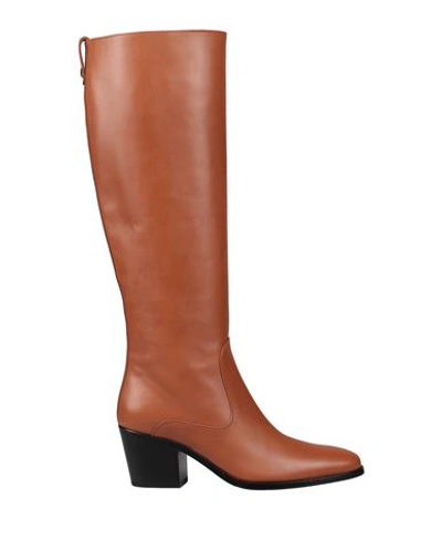 Tod's Leather Knee-high Boot In Brown