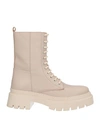 Tosca Blu Woman Ankle Boots Sand Size 7 Soft Leather In Beige