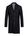 Primo Emporio Man Coat Midnight Blue Size 40 Wool, Polyamide In Blue