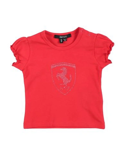 Ferrari Babies'  Newborn Girl T-shirt Red Size 3 Cotton, Elastane