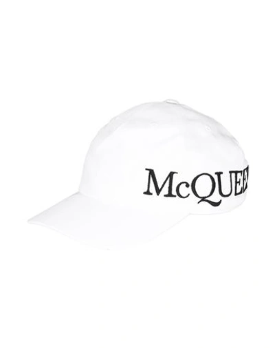 Alexander Mcqueen Man Hat White Size M Cotton, Polyester