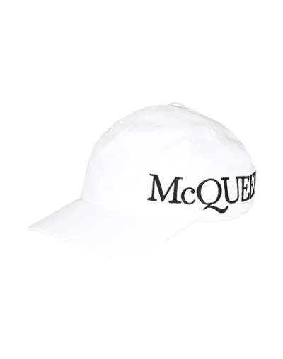 Alexander Mcqueen Man Hat White Size L Cotton, Polyester