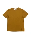 Mood One Babies' Mood_one Toddler Boy T-shirt Mustard Size 4 Cotton, Elastane In Yellow