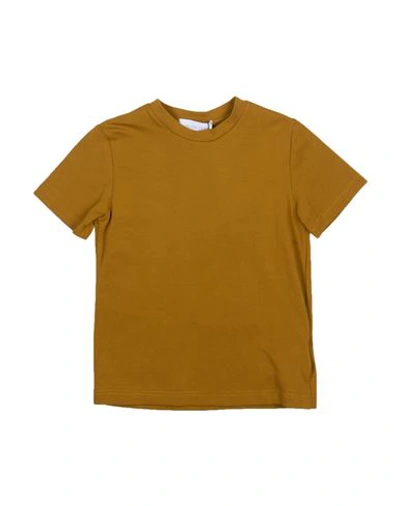 Mood One Babies' Mood_one Toddler Boy T-shirt Mustard Size 4 Cotton, Elastane In Yellow