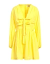 Blugirl Blumarine Woman Short Dress Yellow Size 6 Cotton