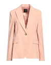 Pinko Woman Blazer Pink Size 10 Linen, Viscose, Elastane