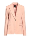 Pinko Woman Blazer Pink Size 8 Linen, Viscose, Elastane In Pink