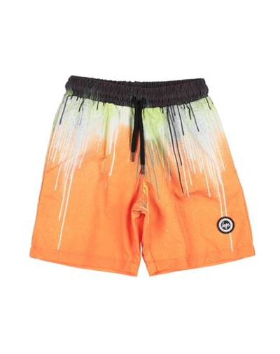 Hype Babies'  Toddler Boy Swim Trunks Orange Size 7 Polyester