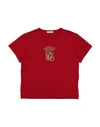 Dolce & Gabbana Babies'  Toddler Boy T-shirt Brick Red Size 6 Cotton, Polyester, Viscose, Polyamide, Metallic