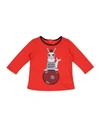 Marc Jacobs Newborn Girl T-shirt Red Size 3 Modal, Cotton In Red