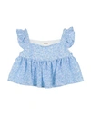 Vicolo Toddler Girl Top Sky Blue Size 6 Polyester In Blue