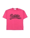 Gaelle Paris Babies' Gaëlle Paris Toddler Girl T-shirt Fuchsia Size 4 Cotton, Elastane In Pink