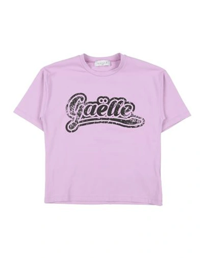Gaelle Paris Babies' Gaëlle Paris Toddler Girl T-shirt Lilac Size 6 Cotton, Elastane In Purple