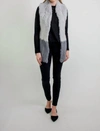Love Token Elyse Genuine Rabbit Fur Vest In Grey/charcoal In Multi