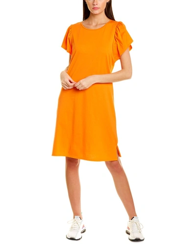 Incashmere Crewneck Jersey Midi Dress In Orange