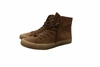 SEAVEES MENS ARMY ISSUE SNEAKER HIGH IN WHISKEY LEATHER