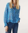 Ba&sh Bingo Ruffled Trim Blouse In Blue