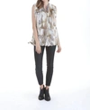 Love Token Savannah Genuine Real Rabbit Fur Vest In Natural Brown In Multi