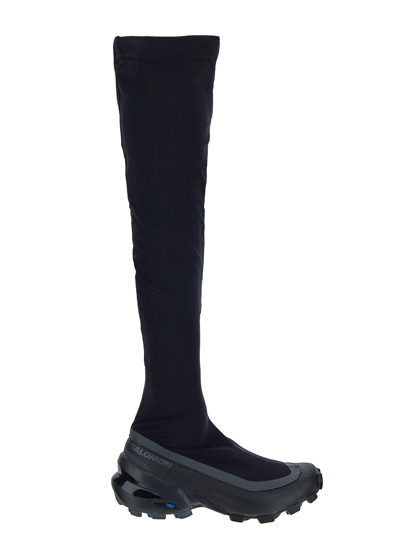Mm6 Maison Margiela Crosswader Lug Knee-boots In Black