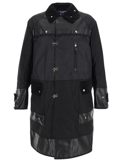 Junya Watanabe Patchwork Coat In Black