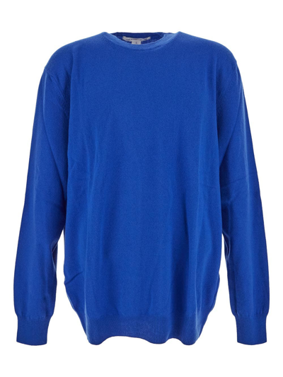 Comme Des Garçons Shirt Oversized Knit Sweater In Blue