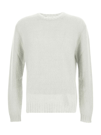 Jil Sander Crew Neck Sweater In White