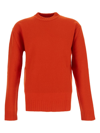 Jil Sander Wool Sweater In Orange