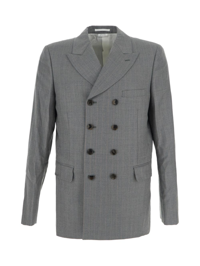 Homme Plus Double-breasted Blazer In Grey